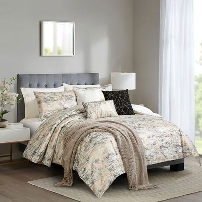 Allure Leland 10-Piece King Comforter Set 240X260 Cm Ivory